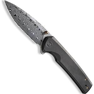 WE Knife Subjugator Frame Lock Folding Knife | Black / Damascus