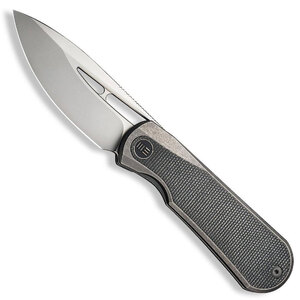 WE Knife Baloo Frame Lock Micarta Folding Knife | Black / Silver