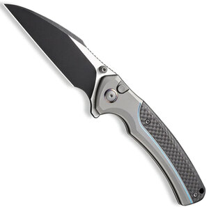 WE Knife Ziffius Button Lock Folding Knife | Grey / Black