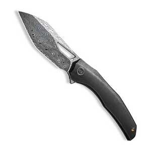 WE Knife Ignio Frame Lock Folding Knife | Black / Damascus