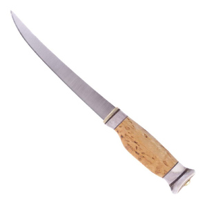 Wood Jewel 23FP 160mm Curly Birch Reindeer Horn Handle Filleting Knife