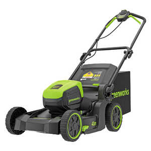 Greenworks 60V 43cm Brushless Push Lawn Mower 4Ah Battery Kit | LM170600