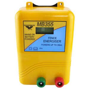 Thunderbird 35km Mains & Battery Electric Fence Energiser - MB355