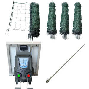 Nemtek 200m Electric Goat Netting and 25km Solar Battery Fence Energiser