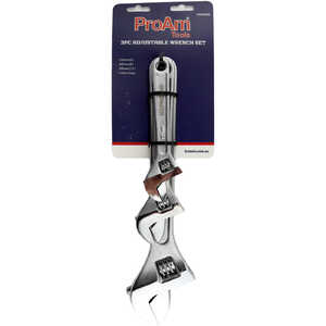 ProAm by KC Tools 3pc Adjustable Wrench Shifter Set