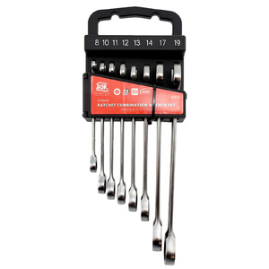 AOK by KC Tools 8pc Metric One Way Gear 8-19mm Ratchet Combination Wrench Set
