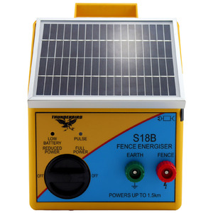 Thunderbird S-18B Solar Electric Fence Energiser