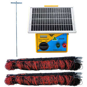Thunderbird 100m Sheep, Goat & Calf Netting & S-50B 5km Electric Fence Energiser