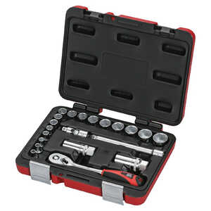 AOK by KC Tools 21pc 3/8" Dr Super Grit Socket Wrench Set