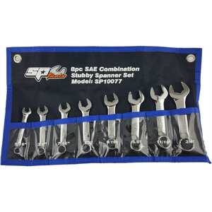SP Tools 8pc SAE Combination Stubby Spanner Set - SP10077
