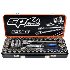 SP Tools 41pc 1/2Dr" 12Pt Metric & SAE Socket Set