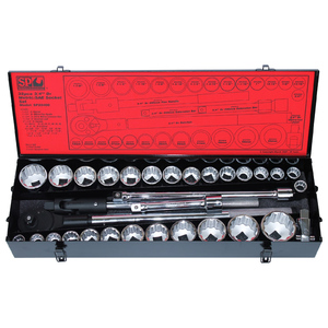 SP Tools 32pc 3/4" Drive 12pt Metric / SAE Socket Set - SP20400