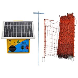 Thunderbird 50m Poultry Netting w/ S-30B 3km Electric Fence Energiser