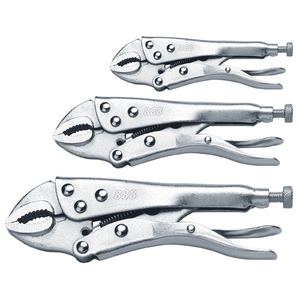 888 Series by SP Tools 3pc Curved Jaw Vice Grip Locking Pliers Set