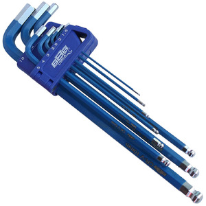 888 Tools 9pc Hex Allen Key Set - Metric Ball Drive (Blue)