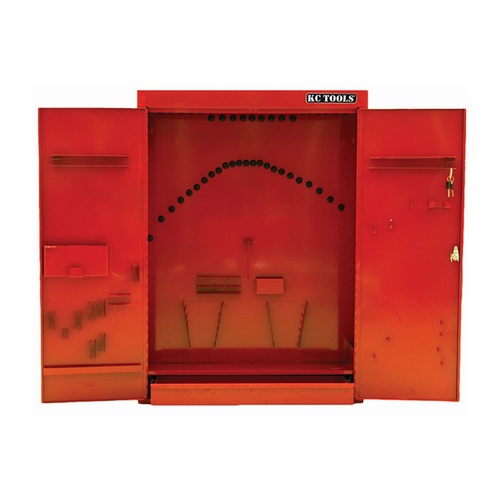KC Tools 661 x 194 x 911 Red Wall Mounting Tool Box with 45 Hooks
