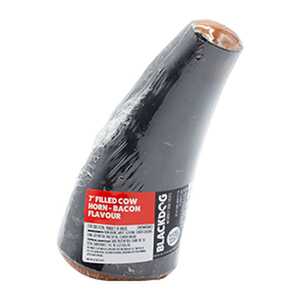 Blackdog 520g 7" Bacon Filled Cow Horn Dog Treats | B139A