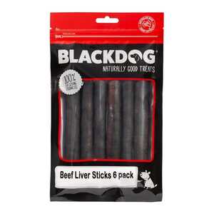 Blackdog 6 Pack Beef Liver Sticks Dog Treats | B109