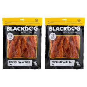 Blackdog 2 Pack 1kg Chicken Breast Fillet Dog Treats | B197