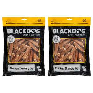 Blackdog 2 Pack 1kg Chicken Skewers Dog Treats | B160