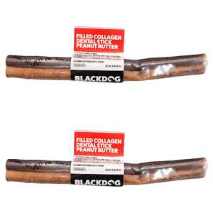 Blackdog 2 Pack Peanut Butter Filled Collagen Dental Stick Dog Treat | B174