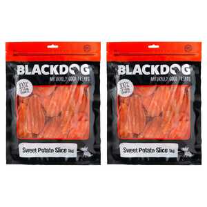 Blackdog 2 Pack 1kg Sweet Potato Slice Dog Treats | B260