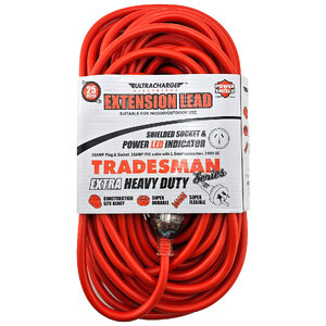Ultracharge 25m Extension Lead 10A | Orange