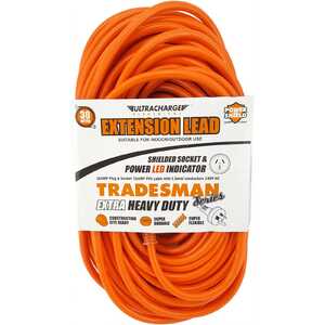 Ultracharge 30m 10A Tradesman Extension Lead w/ LED Power Indicator