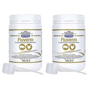 Vetsense 2 Pack 600g Fluverm Pig Poultry Wormer